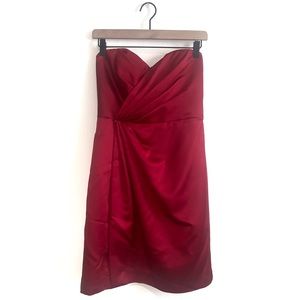 David’s Bridal Red/Cherry Bridesmaid Dress